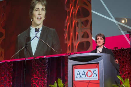 Dr. Weber speaking at AAOS as newly appointed president